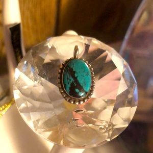 Sterling Silver Real Turquoise Pendant